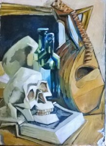 Sketchbook-Still-Life-with-Skull-and-Mandolin