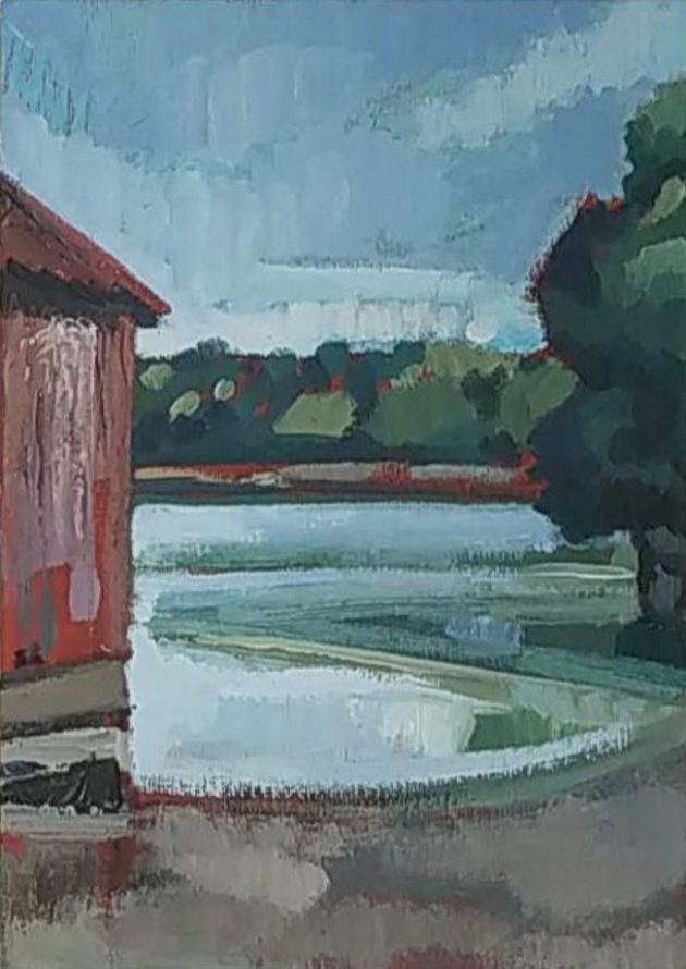 New-Painting-Rusty-Shed-Menai-Bridge-R